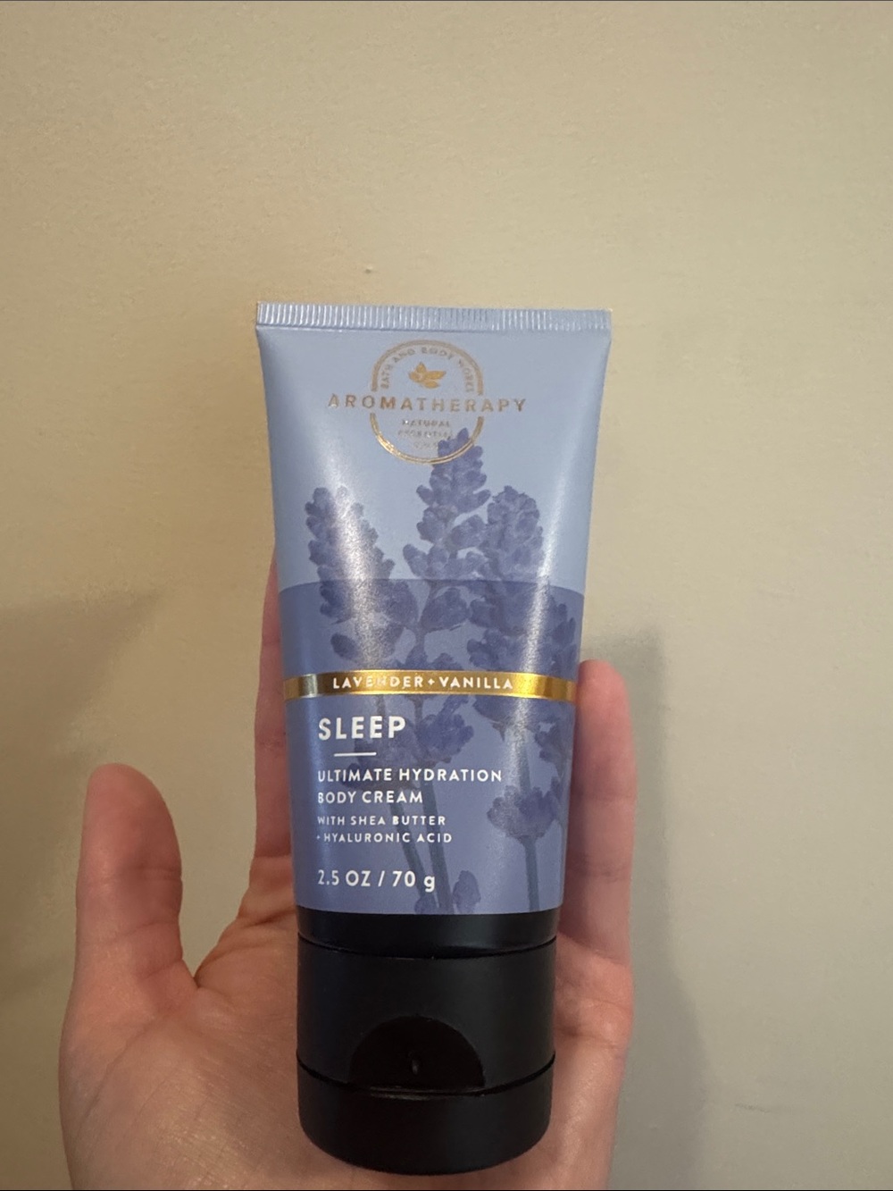 New- therapy Lavender Vanilla Sleep Body Cream - Light Purple and Black